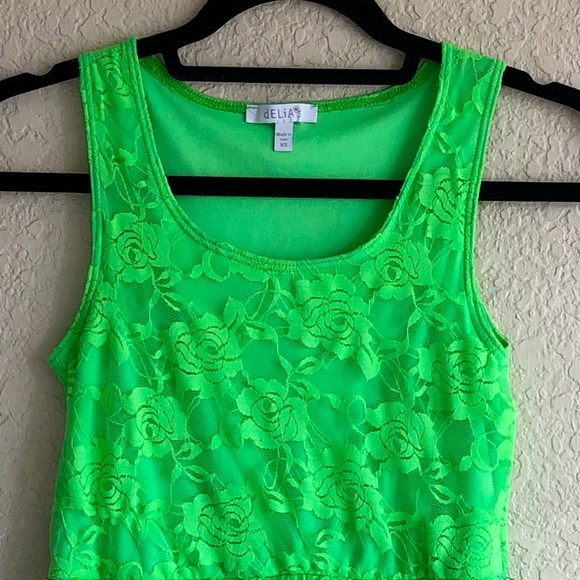 Delia’s Spring Green Floral Sleeveless Dress - Picture 2 of 4